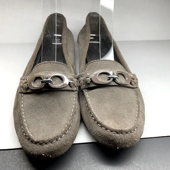 Coach Shoes Coach Fortunata Loafer Suede Grey Gray With